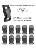 Paracord Bracelet Contoured Buckles 5/8" (15mm) 10pc