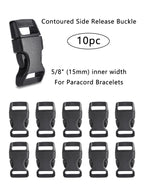 Paracord Bracelet Contoured Buckles 5/8" (15mm) 10pc