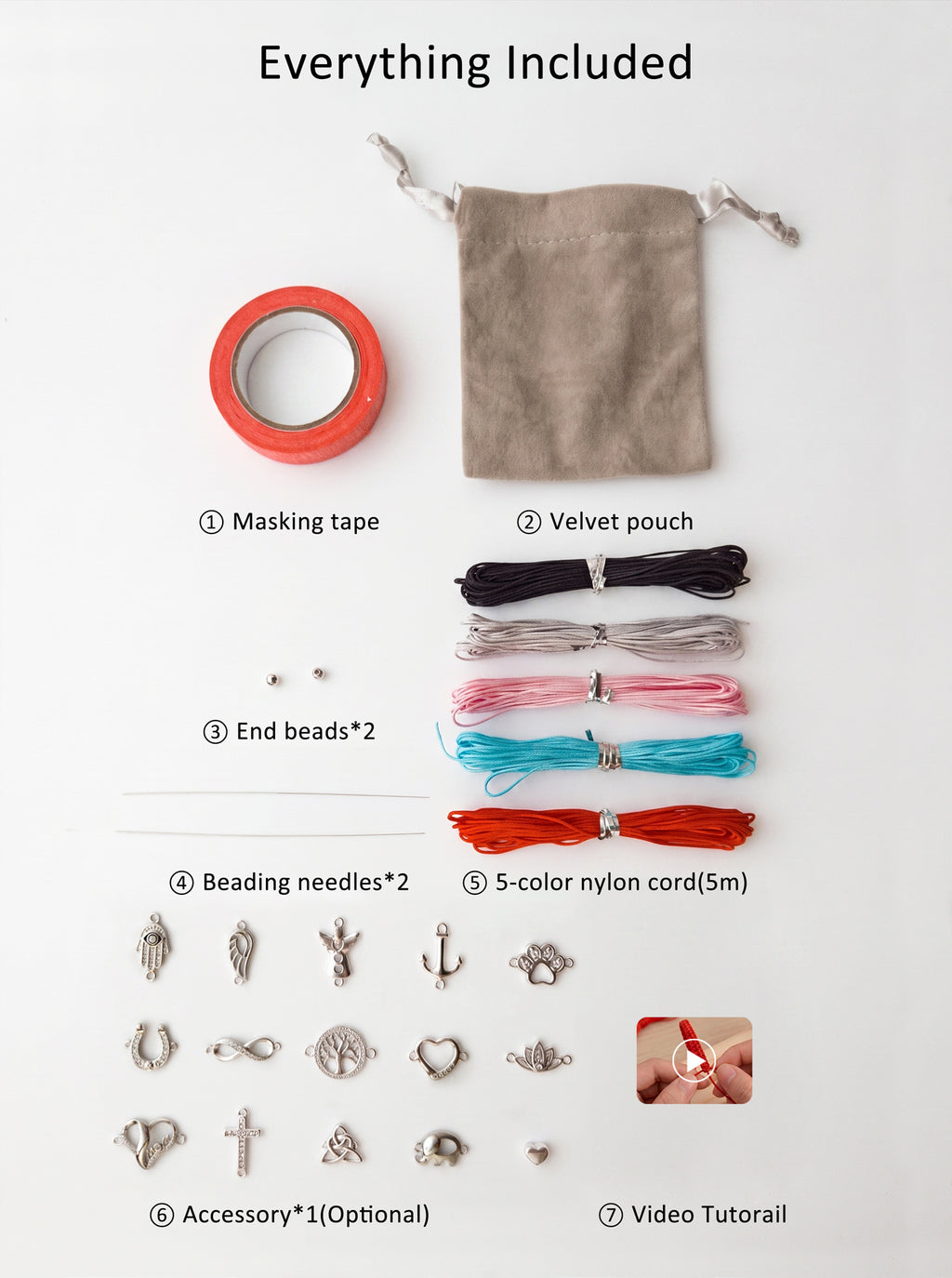 DIY Macrame Bracelet Kit — Pick Your Own Charm | Handmade Gift You Make Yourself