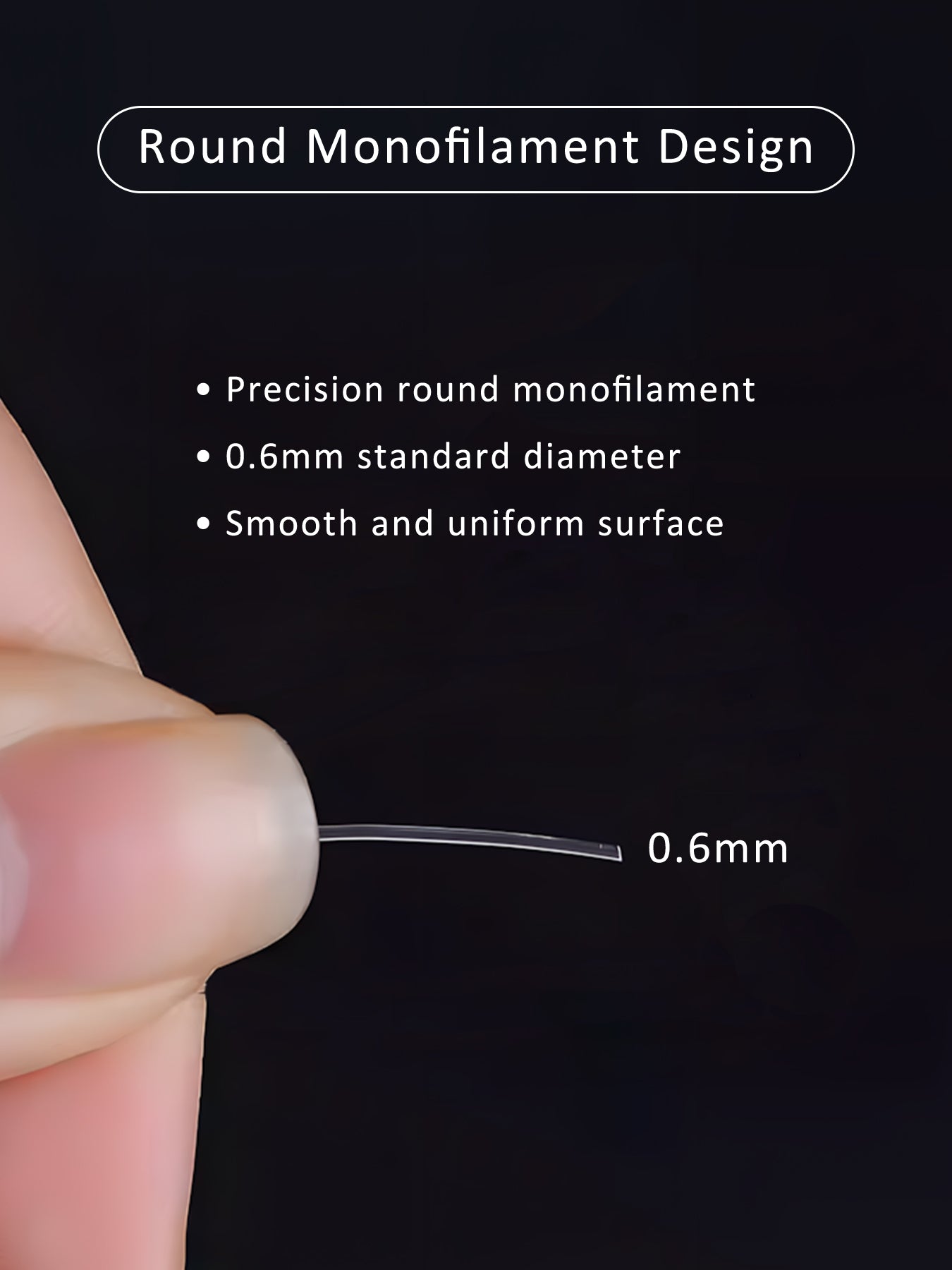 0.6mm x 80m Round Clear Elastic Cord