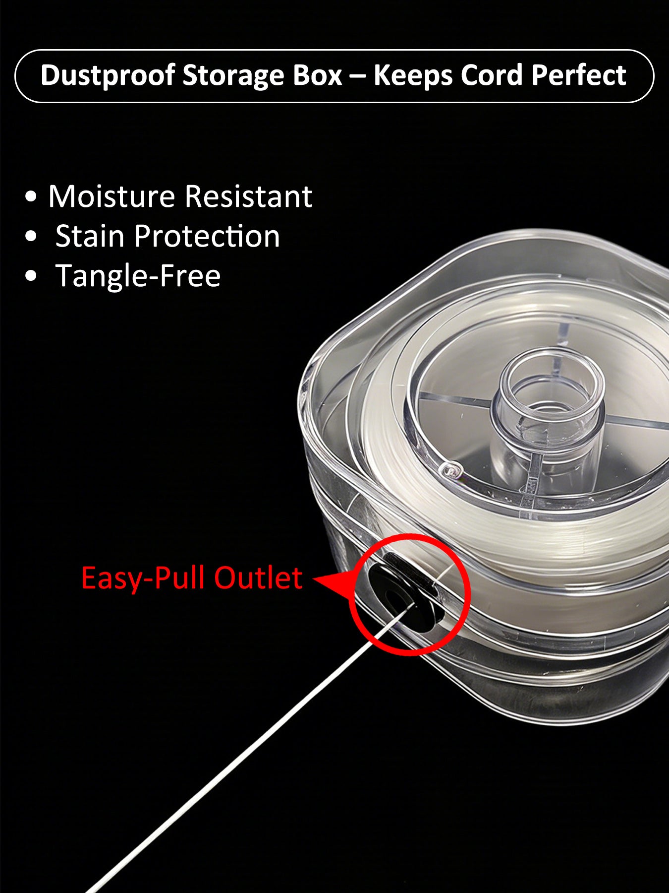 0.6mm x 80m Clear Elastic Cord