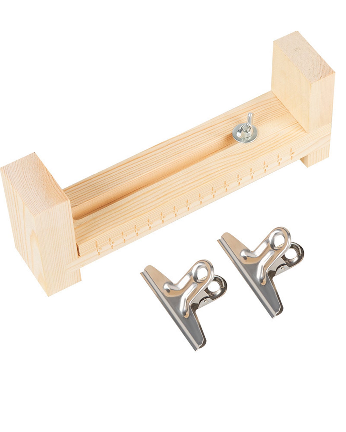 Jig Bracelet Maker – Wooden U-Shape Weaving Loom with 2 Clamps