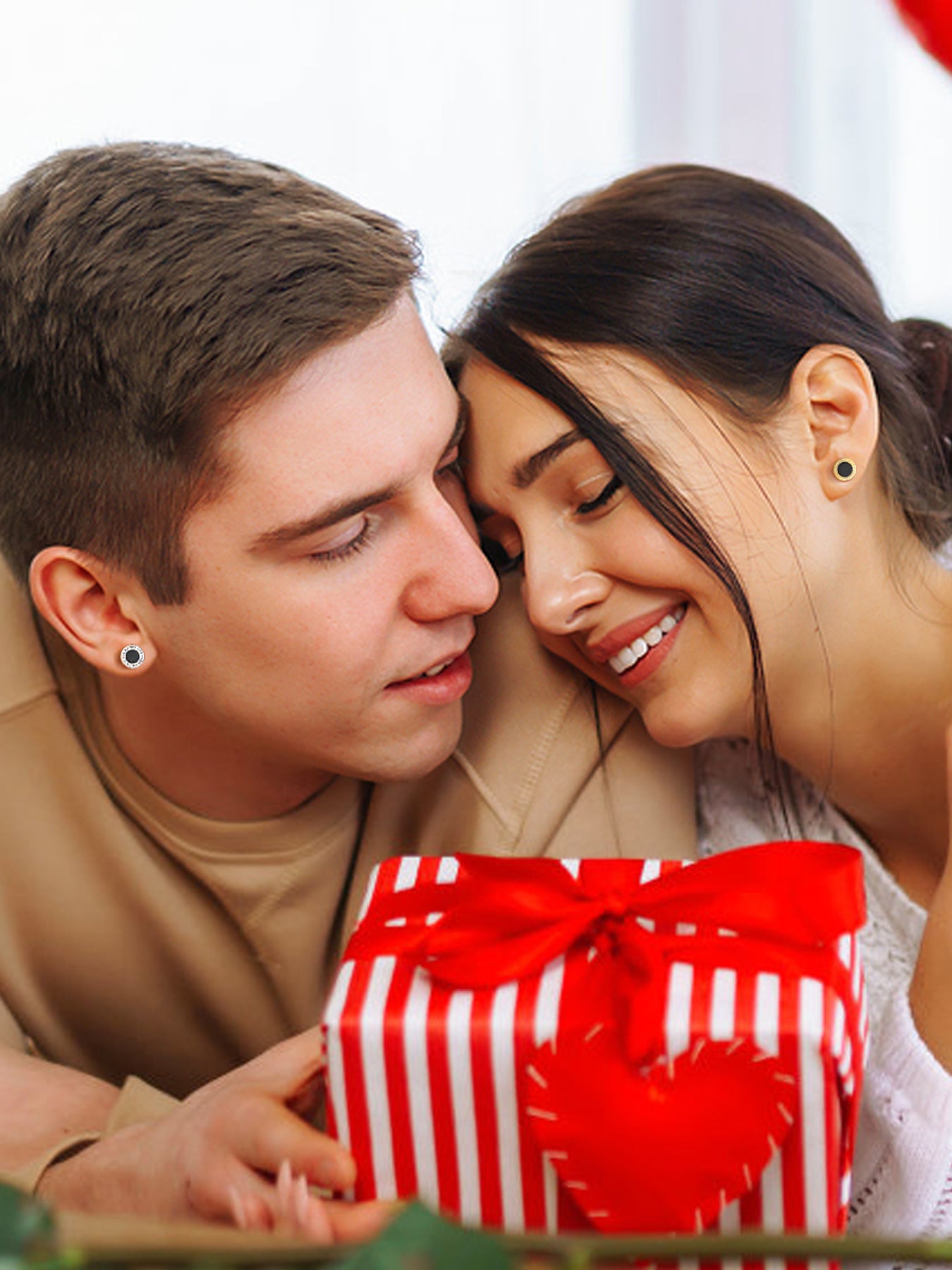 Natural Onyx & Mother of Pearl Stud Earrings for Women 925 Sterling Silver, Elegant Birthday Inspirational Gift with Gemstone Meaning Card & Box, Hypoallergenic