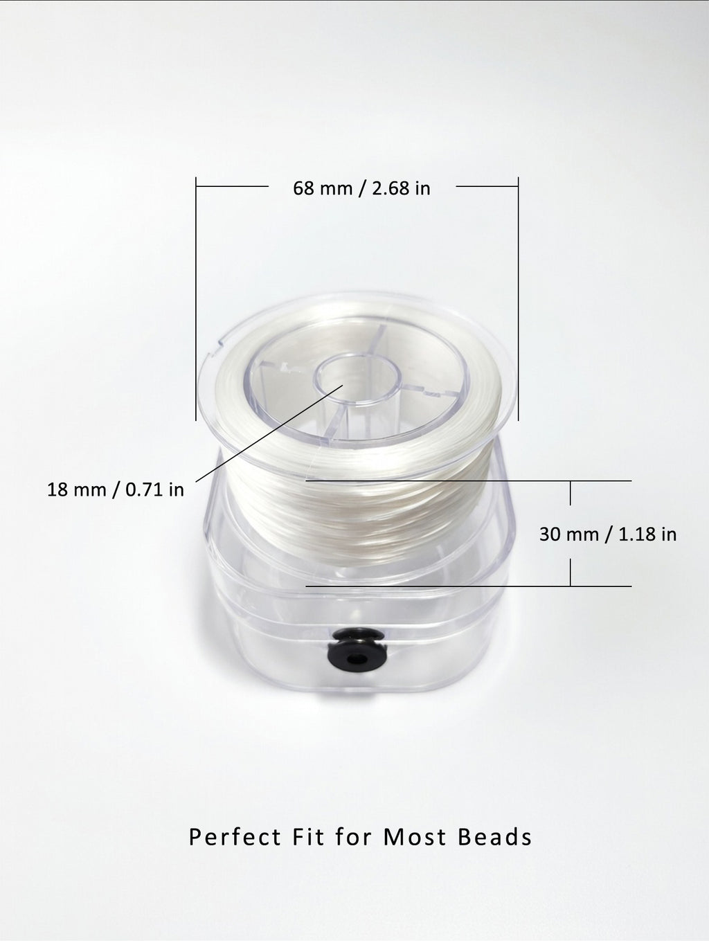 0.6mm x 80m 透明弾性コード