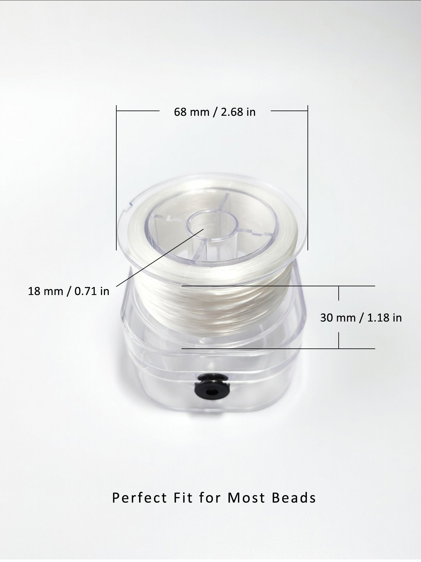 0.6mm x 80m 透明弾性コード