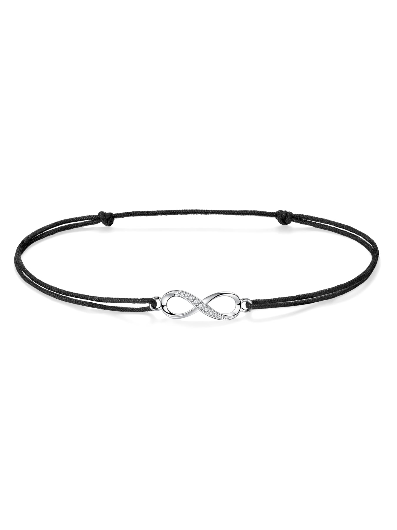 Infinity Anklet for Women Girls 925 Sterling Silver Rope Ankle Bracelets Handmade 34cm Adjustable Love Friendship Gift