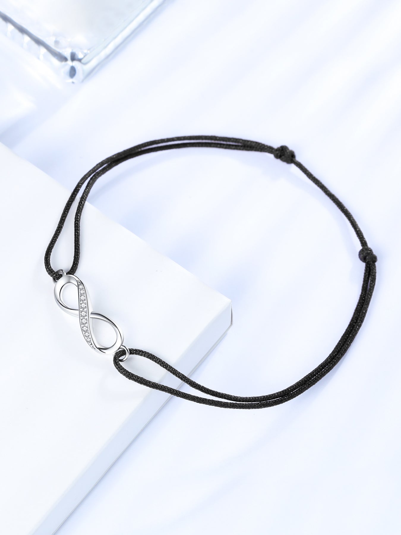 Infinity Anklet for Women Girls 925 Sterling Silver Rope Ankle Bracelets Handmade 34cm Adjustable Love Friendship Gift