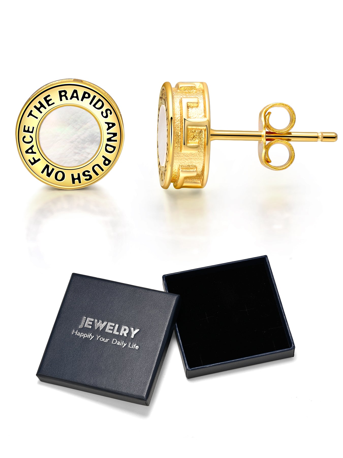 Natural Onyx Stud Earrings for Women 925 Sterling Silver