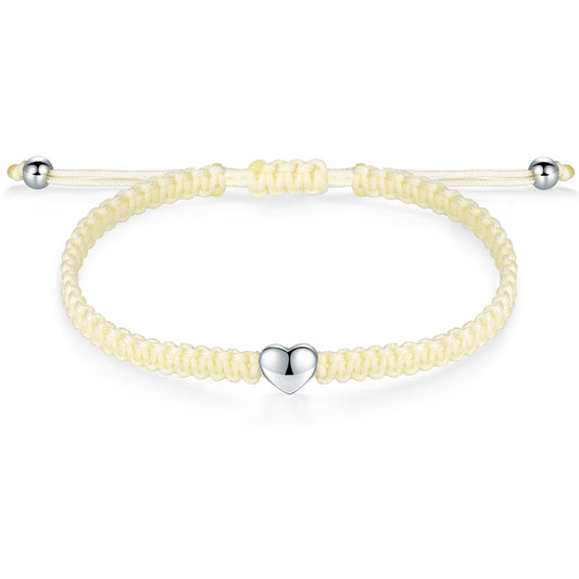 Heart Bracelet, Beige