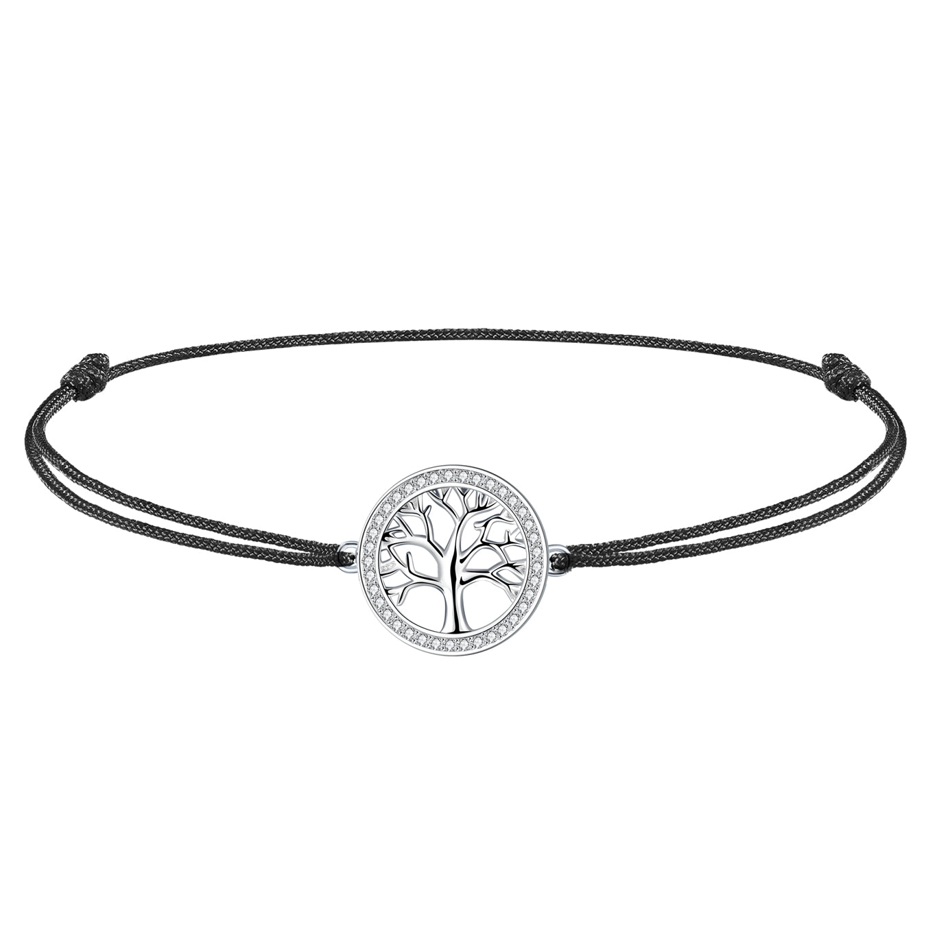 Tree of Life Anklet for Women Girls Sterling Silver Summer Beach Rope Anklets Love Friendship Gift Handmade 37cm Adjustable