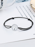 Tree of Life Anklet for Women Girls Sterling Silver Summer Beach Rope Anklets Love Friendship Gift Handmade 37cm Adjustable