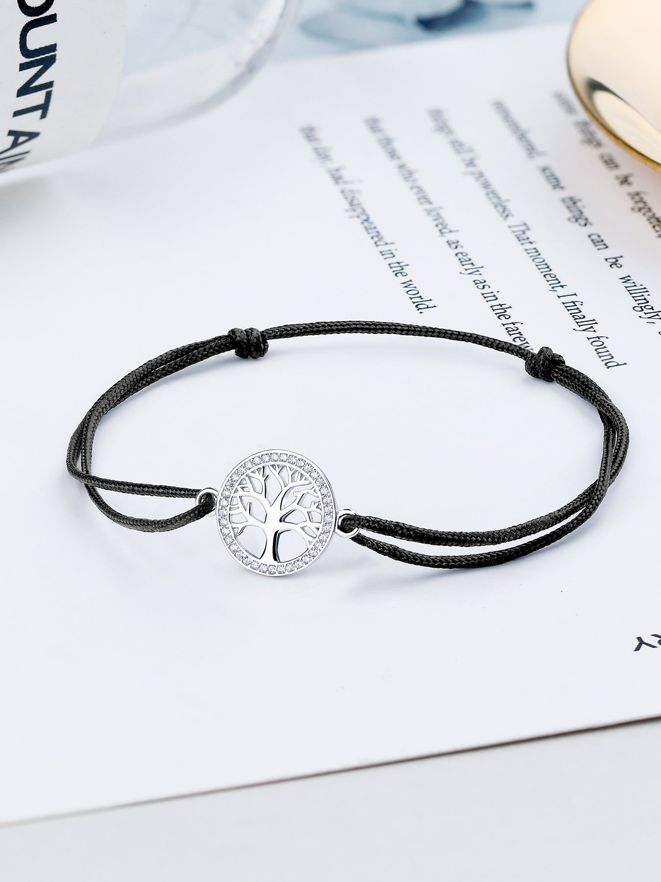 Tree of Life Anklet for Women Girls Sterling Silver Summer Beach Rope Anklets Love Friendship Gift Handmade 37cm Adjustable