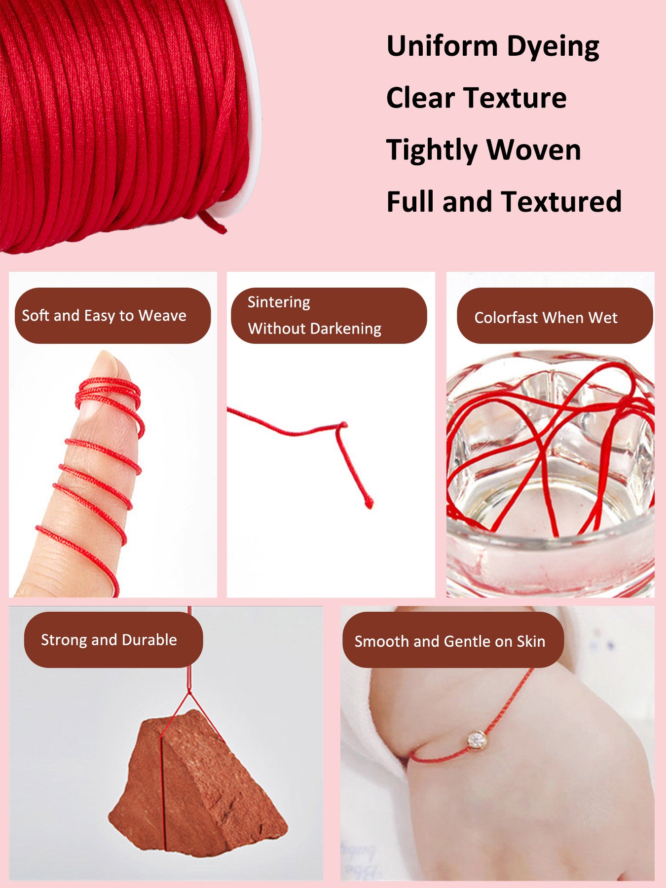 1.5mmx70m Satin Nylon Cord String