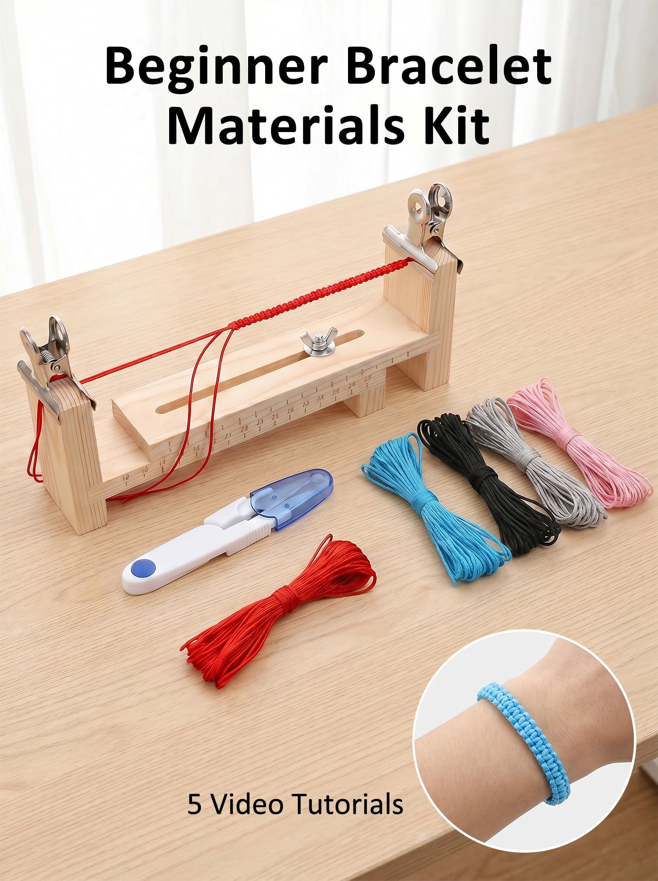 [Beginner-Friendly] DIY Macrame Bracelet Making Kit | 5 HD Video Tutorials | Perfect Handmade Gift for Couples & Besties