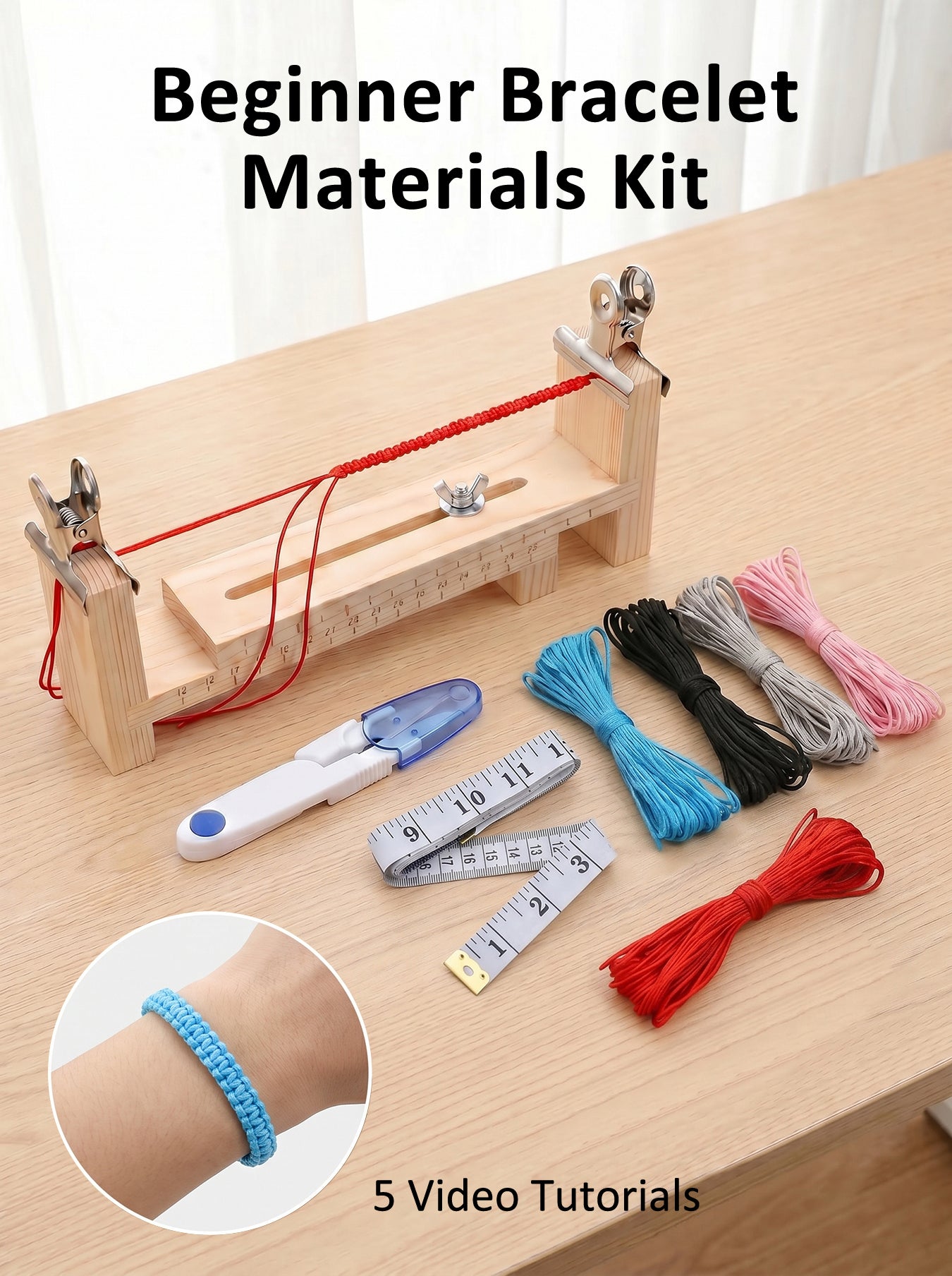 [Beginner-Friendly] DIY Macrame Bracelet Making Kit | 5 HD Video Tutorials | Perfect Handmade Gift for Couples & Besties