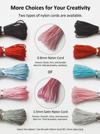 [Beginner-Friendly] DIY Macrame Bracelet Making Kit - Makes Approx. 20 Bracelets | 5 HD Video Tutorials | Perfect Handmade Gift for Couples & Besties