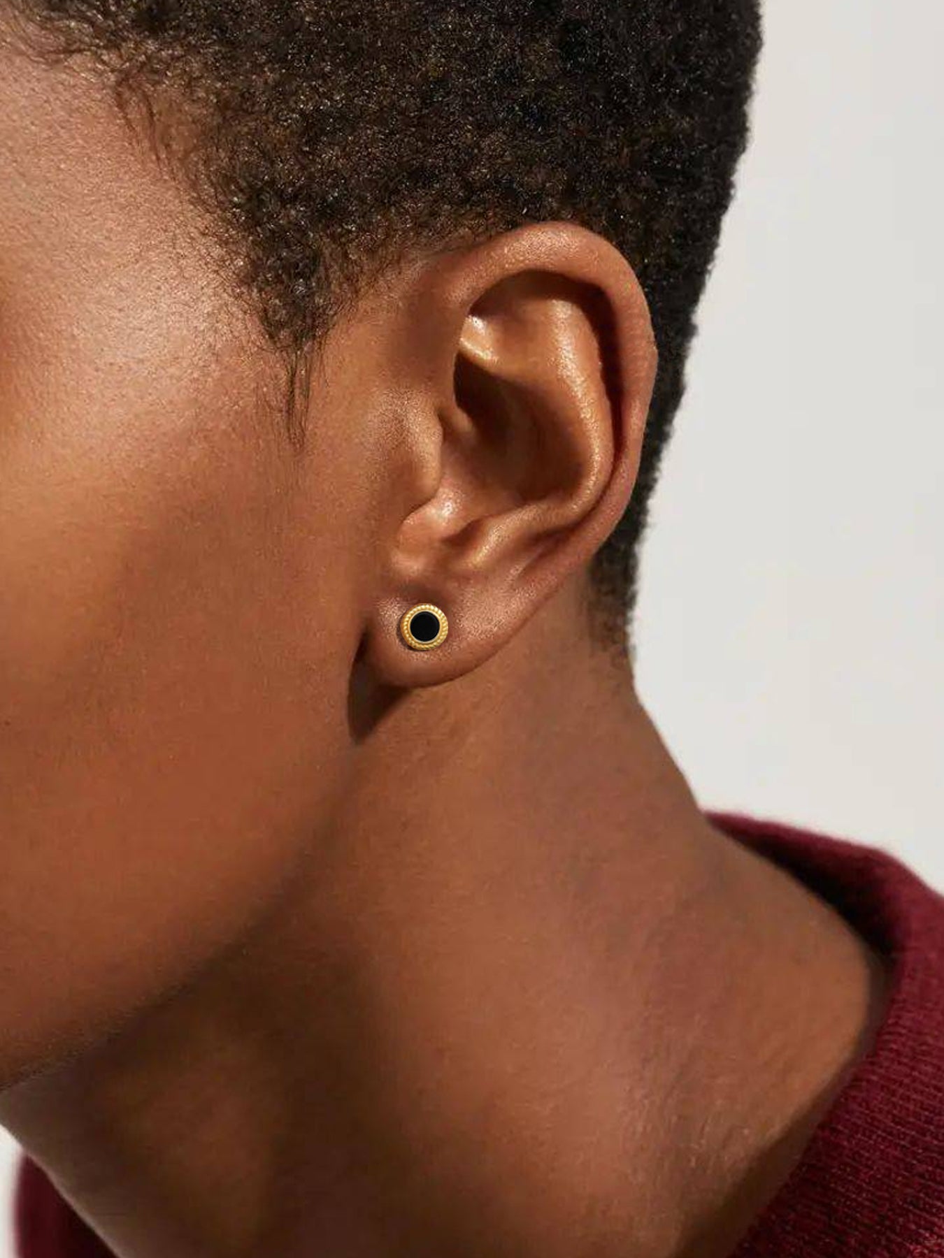 Natural Onyx Stud Earrings for Women 925 Sterling Silver