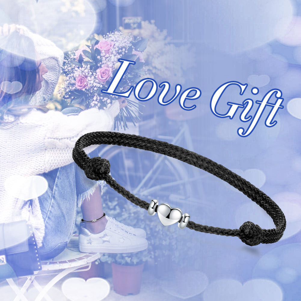 Heart Anklet, Black