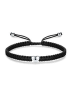 Handmade 925 Sterling Silver Heart Rope Bracelet