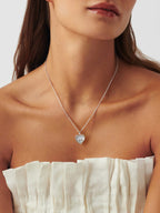 Natural Onyx & Mother of Pearl Heart Pendant Necklace for Women 925 Sterling Silver & Zircon, Valentine's Day Anniversary Birthday Gifts for Her with Box and Card