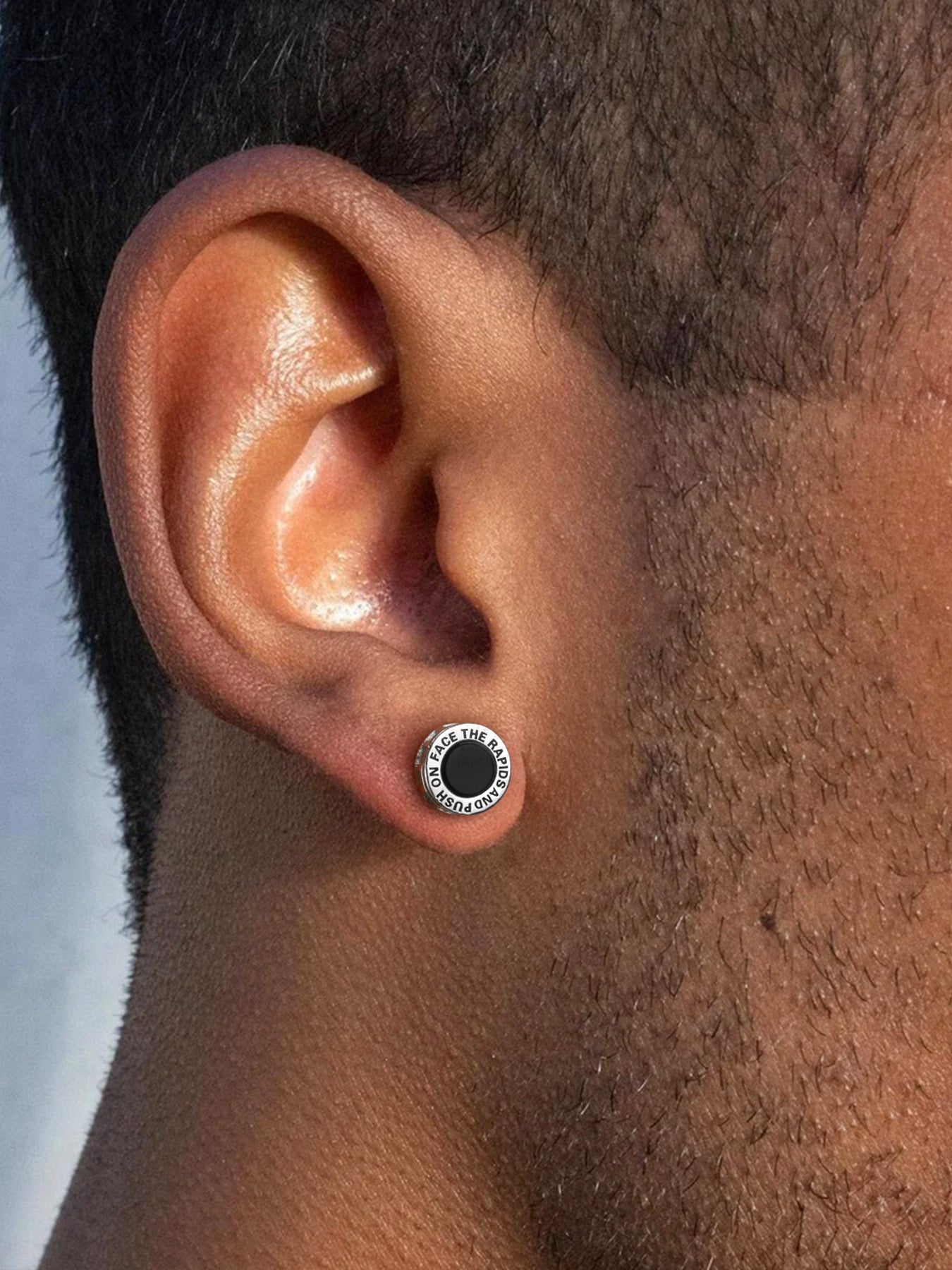 Natural Onyx Stud Earrings for Women 925 Sterling Silver