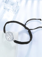 Tree of Life Bracelet Sterling Silver & Zirconia | Handmade Cord | Sentiment Card