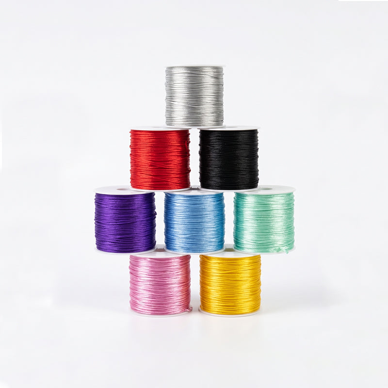 1.5mmx70m Satin Nylon Cord String | 1, 5 & 8 Rolls Available