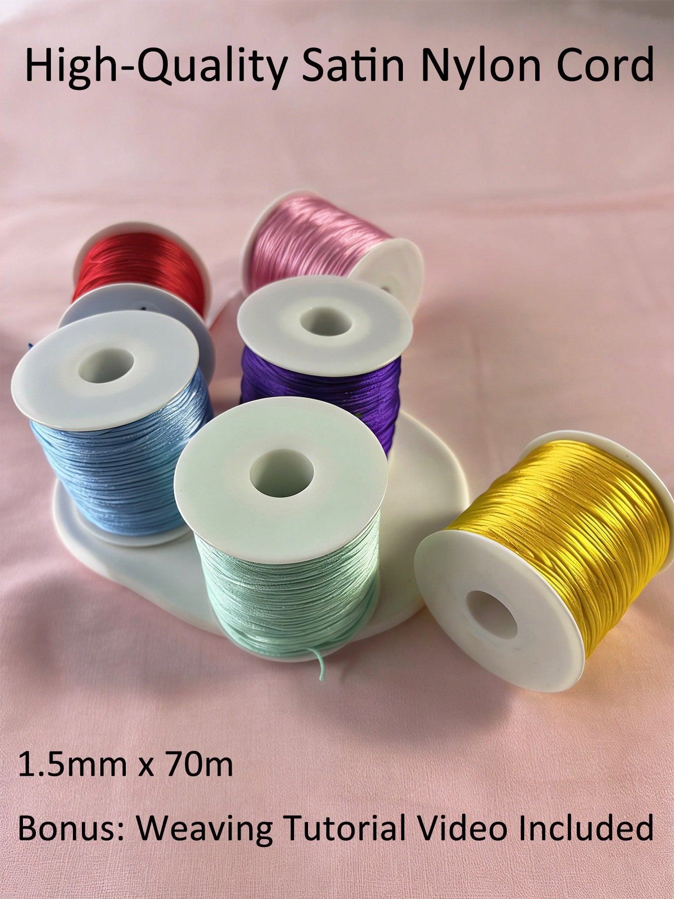 1.5mmx70m Satin Nylon Cord String
